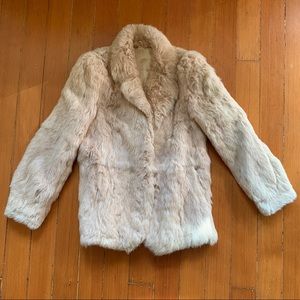 Vintage blonde cream fur jacket S